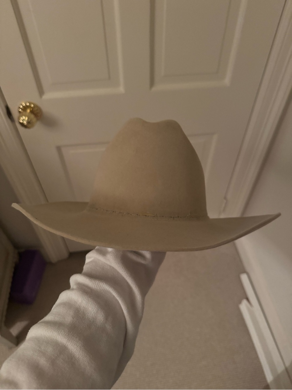 Stetson Black Hat Storage Box with White Logo - Picture 2 of 5